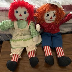 All Hand Made Raggedy Ann And Andy Dolls