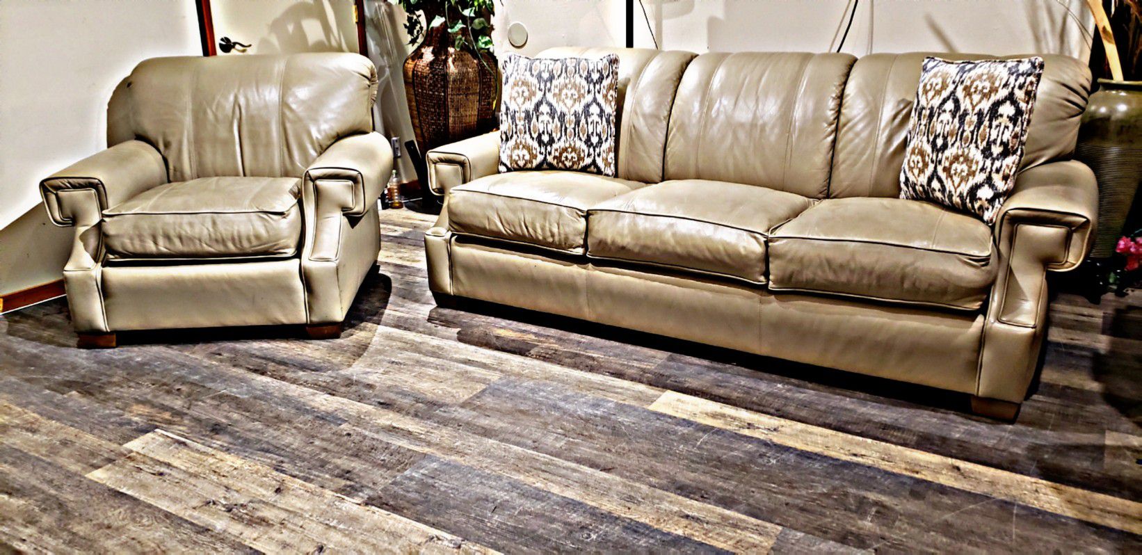 Lauren Leather Handcrafted Highend Sofa set