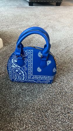 brand new blue bandanna purse with strap included 