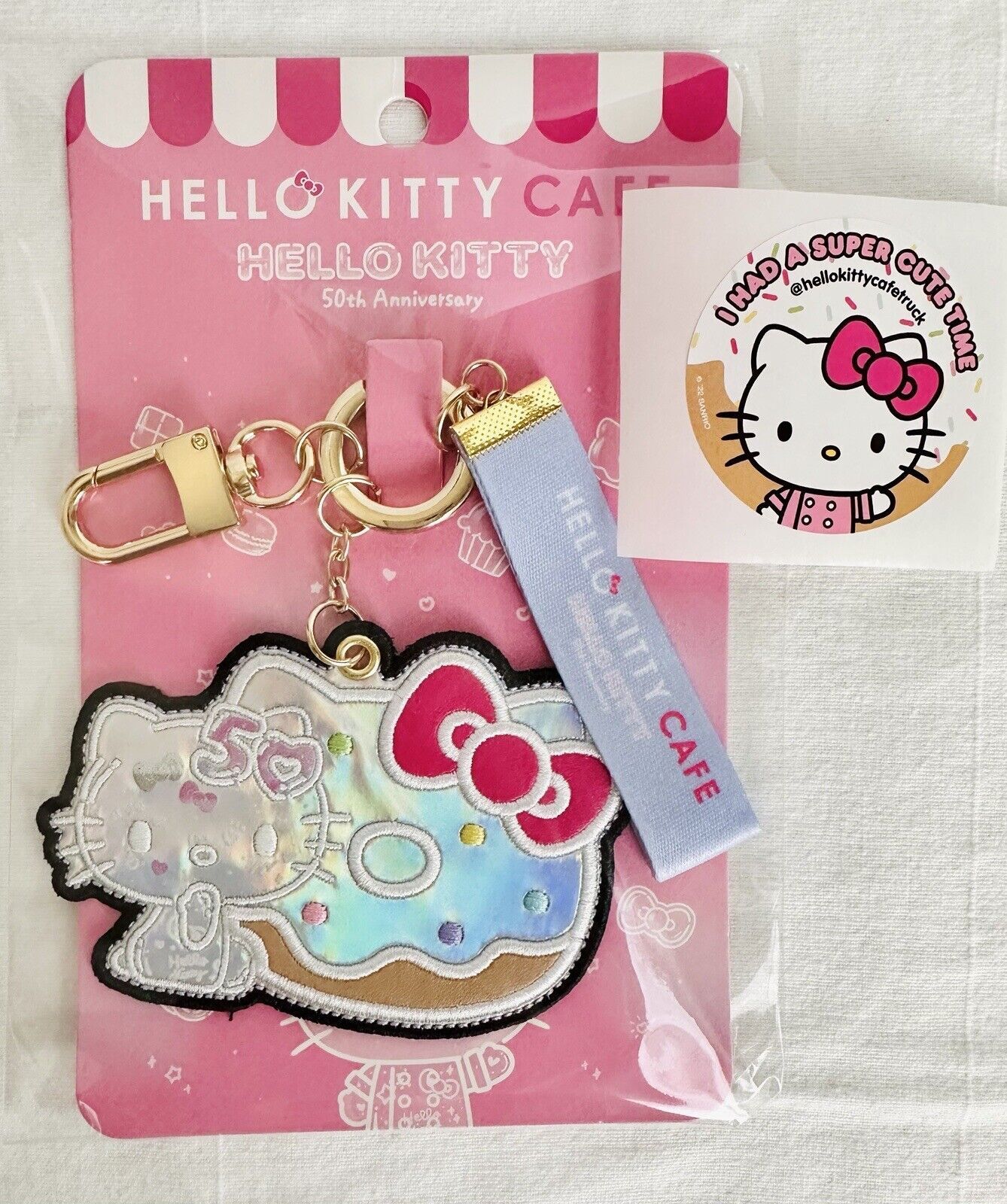Hello Kitty Cafe 50th Anniversary Keychain