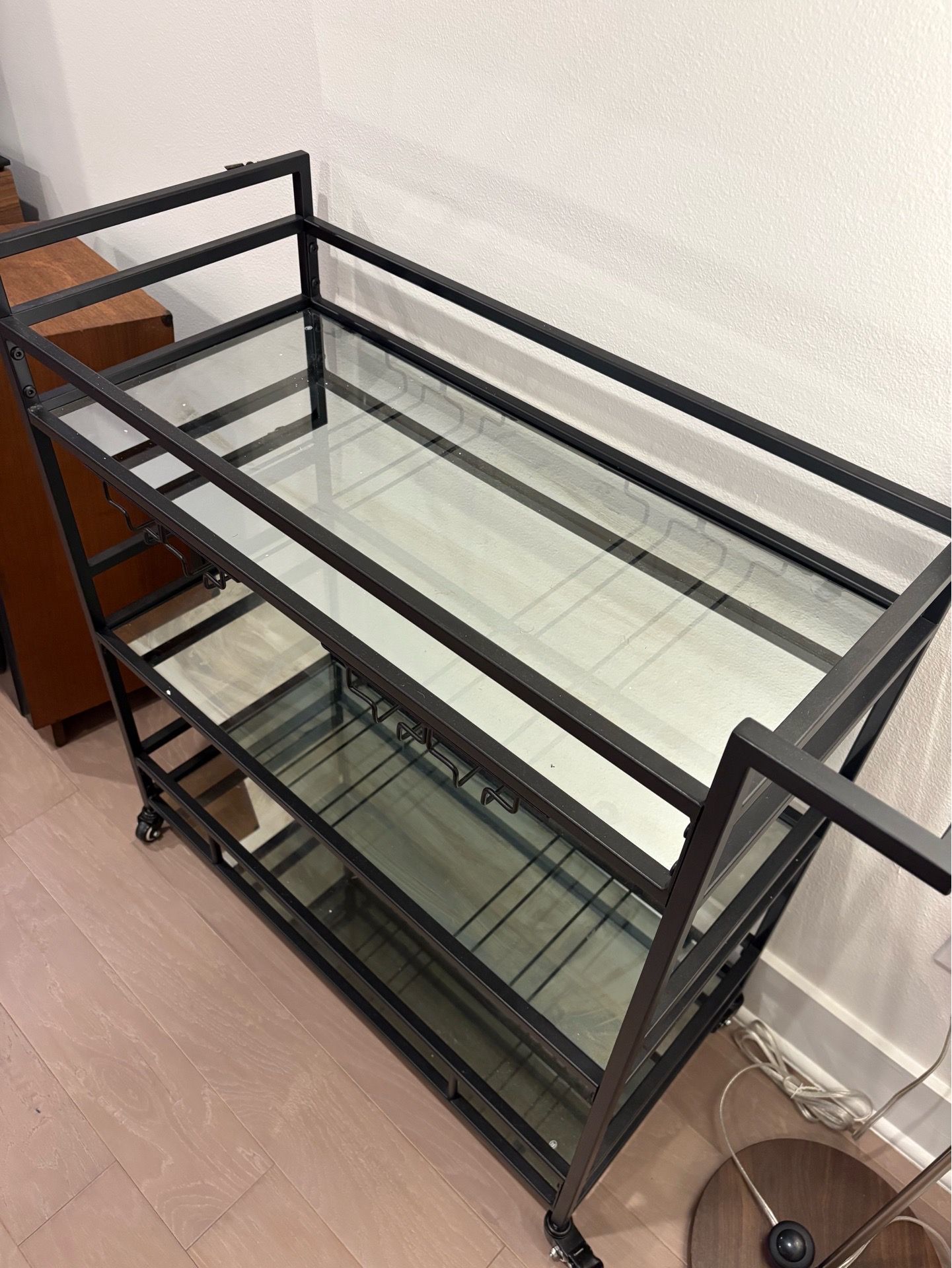 Bar Cart - Metal & Glass