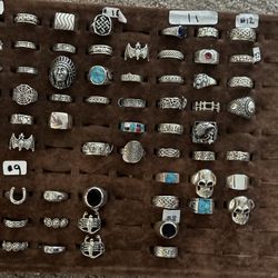 Larger Sterling Silver Rings 