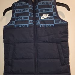 Nike Puffer Vest Blue Boys Size 7