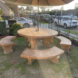 Patio Cement Table