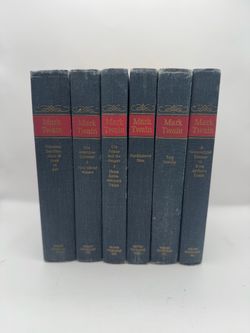 Mark Twain Set Of Six-Volume Novels Published By Nelson Double Day, Inc 1969