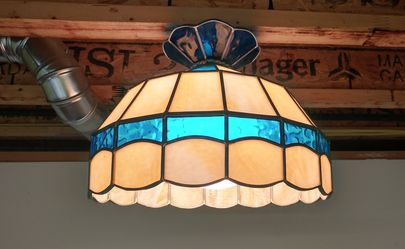 Vintage Stained glass ceiling lamp light fixture