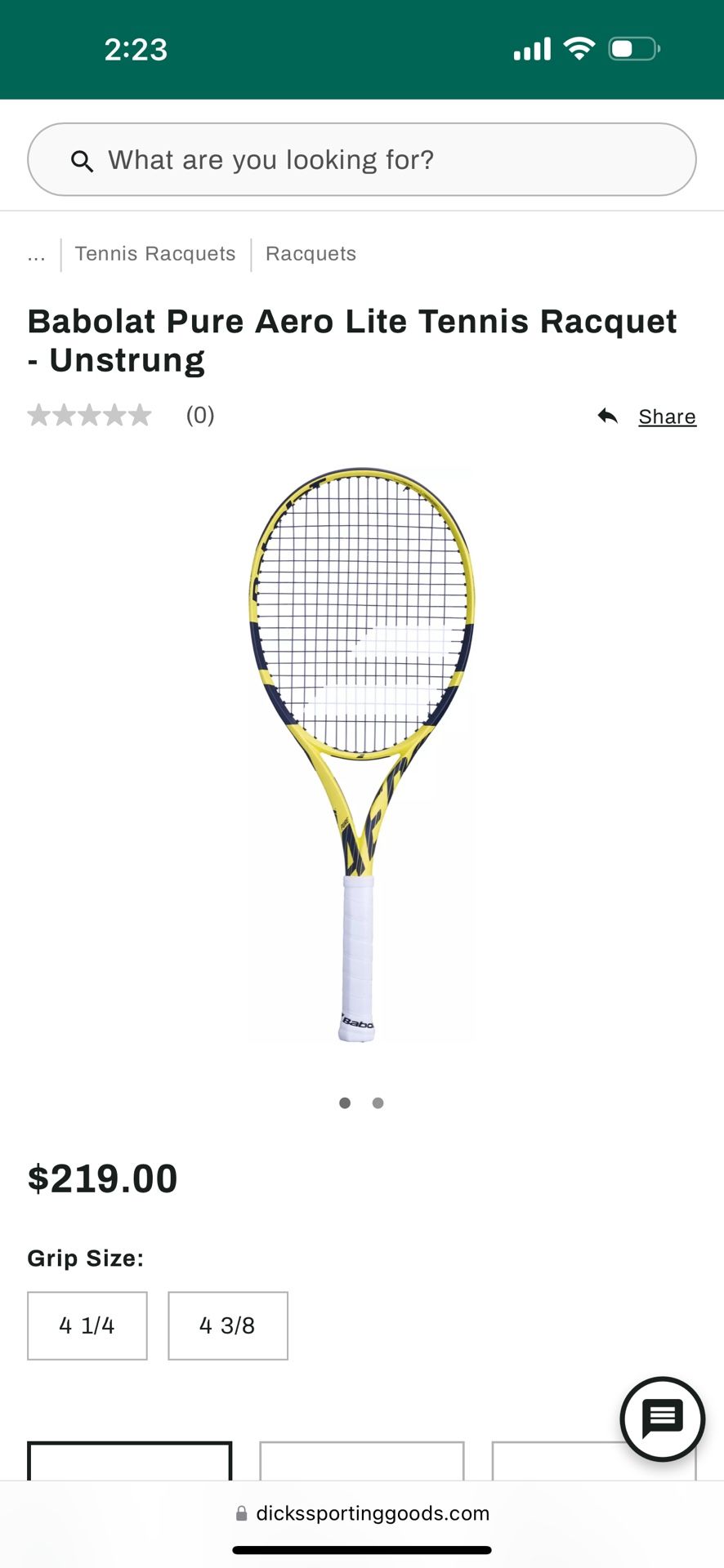 Babolat Pure aero Lite Tennis Racket. Great Shape