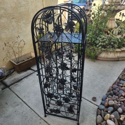 Metal Wine Rack For 36 Bottles & 8 Wine Glasses