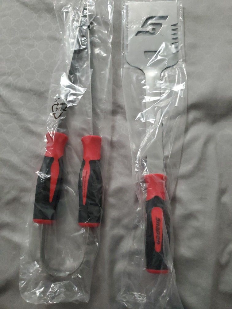 Snap-on Instinct Handle Inspired BBQ Grill Utensils Set FORK SPATULA BBQ