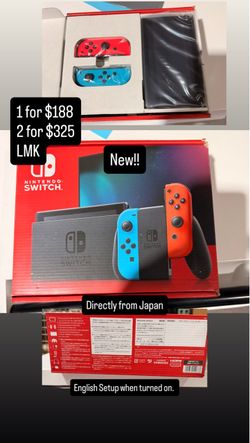 Nintendo Switch Console Neon Blue Red