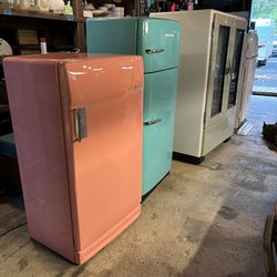 Vintage General Electric Fridge Antique 1950s Refrigerator 