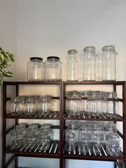 LARGE set of Glass Jars with locking lids