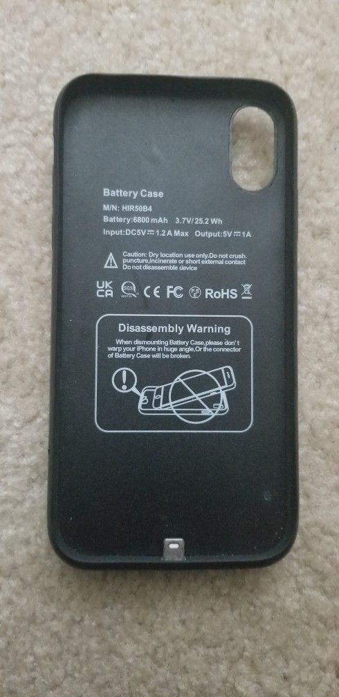 Case Cover Power Bank Battery Case iPhone 6 7 8 Black M: HIR50B4