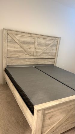 Bed frame with box