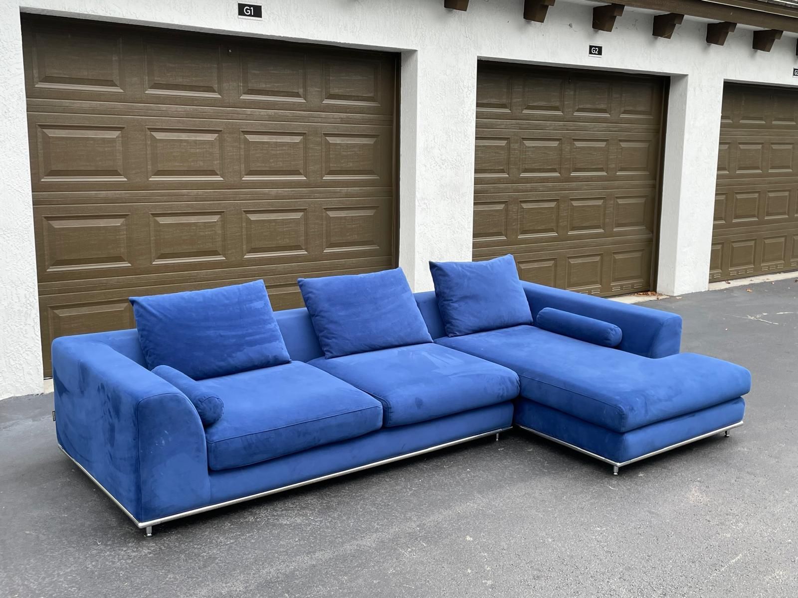 🛋️ Sofa/Couch Sectional - Microfiber - Blue - Delivery Available 🚛