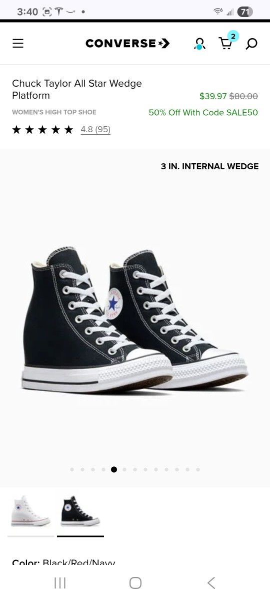 Converse Wedge Platforms 