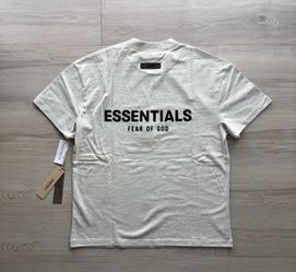 Fear of God Essentials ‘Light Oatmeal’ Tee Brand New With Tags And Bag Runs oversized Size XL $40