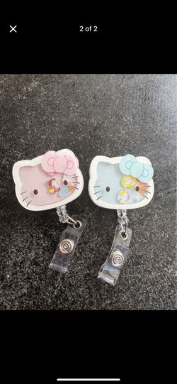 Hello Kitty Badge Clip , Retractable