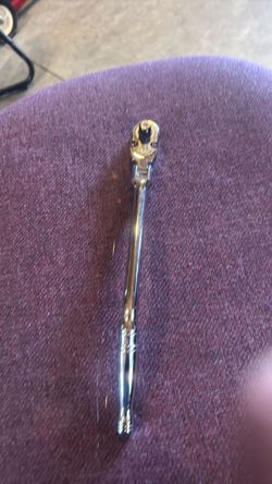 SNAP-ON NEW 3/8 DRIVE CHROME BENT HANDLE FLEX HEAD RATCHET FBF80A