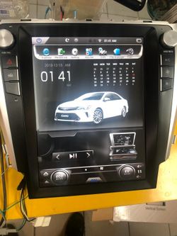 Android 6.0 12.1" Tesla style Vertical screen car dvd audio radio multimedia for Toyota Camry 2013-2016 gps navigation player