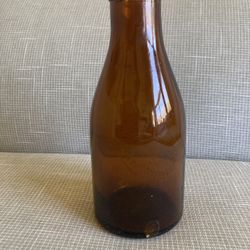 Antique AMBER MILK BOTTLE BINGHAMTON NEW YORK