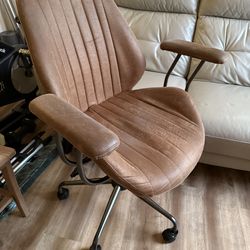 Brown leather chair
