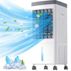 Portable Air Conditioners, Evaporative Air Cooler [40Hrs Lasting], Portable ac Unit w/ 2 Gal Water Tank & 3 Speeds, Personal Air Cooler with Remote, F