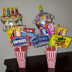 Birthday Popcorn/Candy Bouquets (Small)