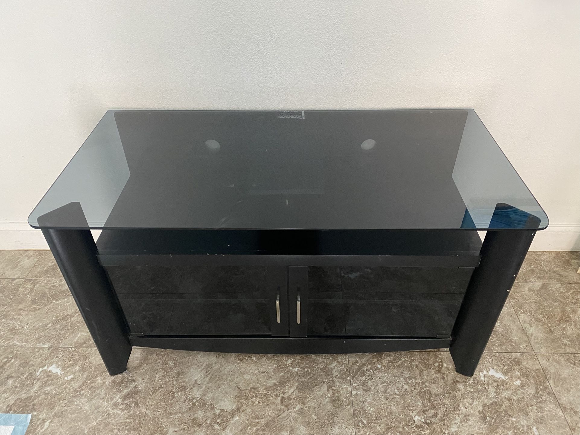 Black Glass TV Stand - $60 (OBO)