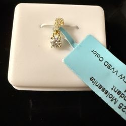 Moissanite Gold Pendant For Necklace