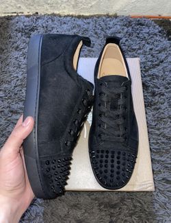 Red Bottom Black Suede Sneaker