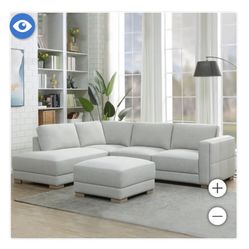 Drayden Fabric Sectional with Ottoman