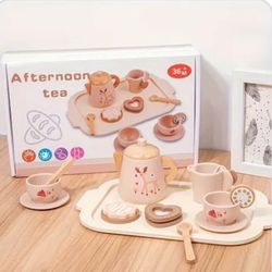 Wooden tea party set, new