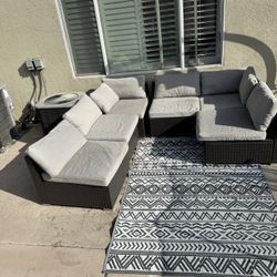 Patio Set With Fire Pit 