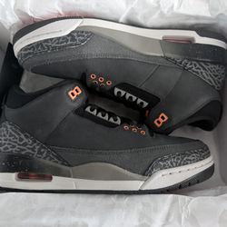 Jordan 3 Fears og Box Size 8.5