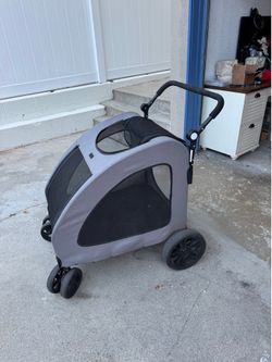 VEVOR Extra Large Dog Stroller (Holds up to 160 lbs) - Dark Gray