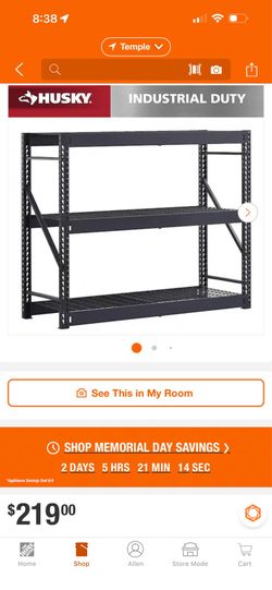 Husky 3 tier metal shelf
