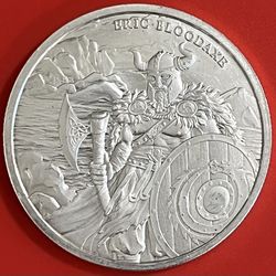 1 OZ Silver Eric Bloodaxe  .999 FS  BU Encapsulated 
