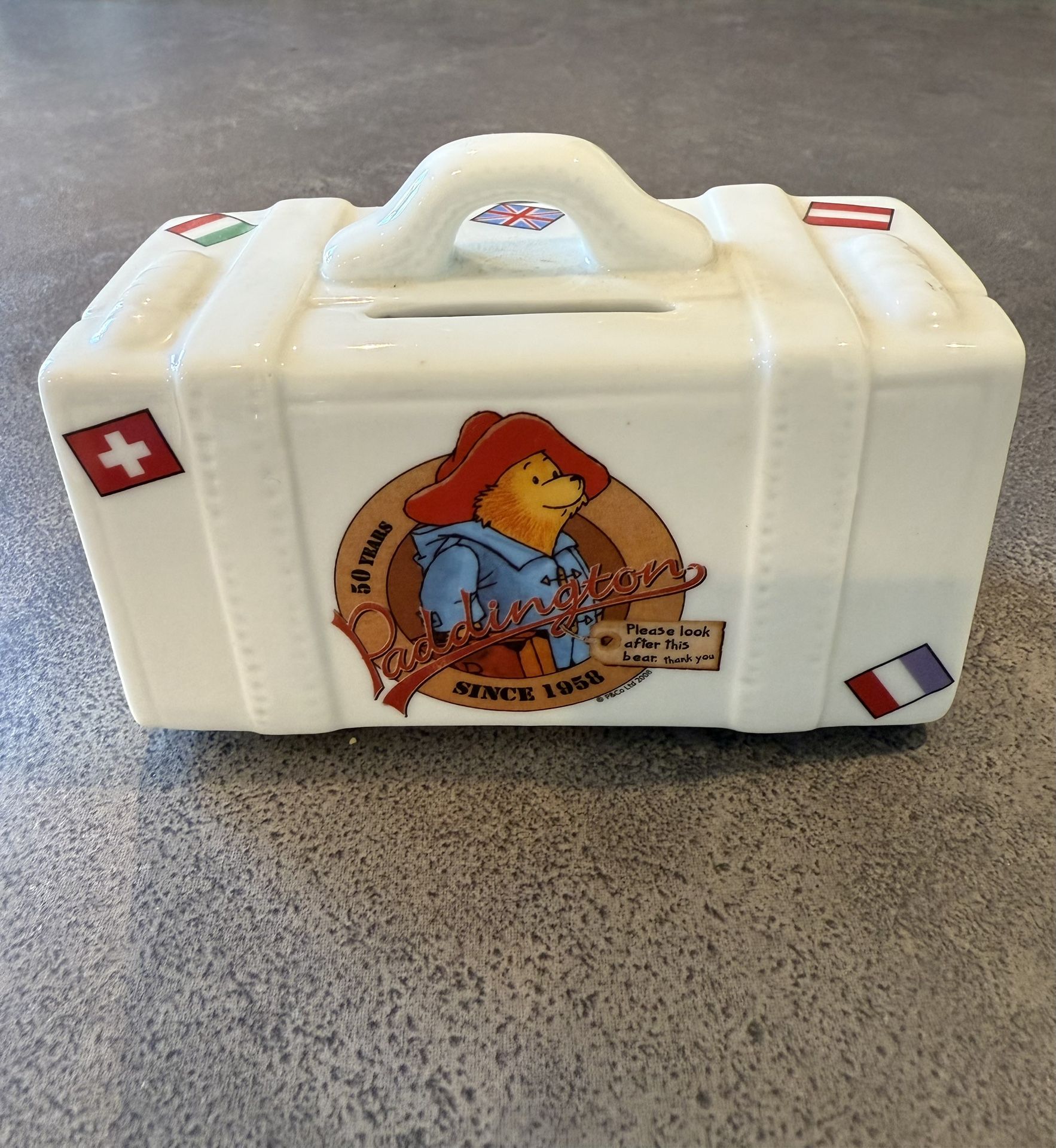 Paddington Bear Porcelain Collectible Vintage Coin Bank