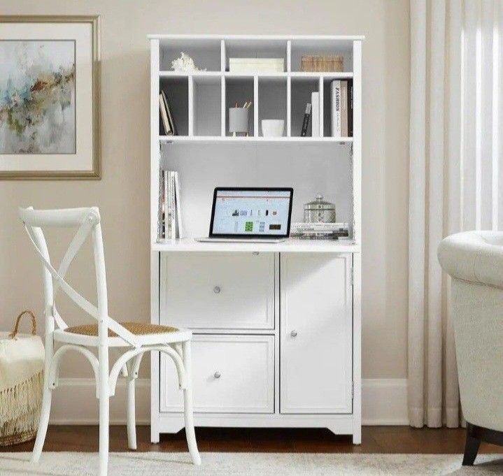 New Home Decorators Collection Bradstone White Secretary Desk