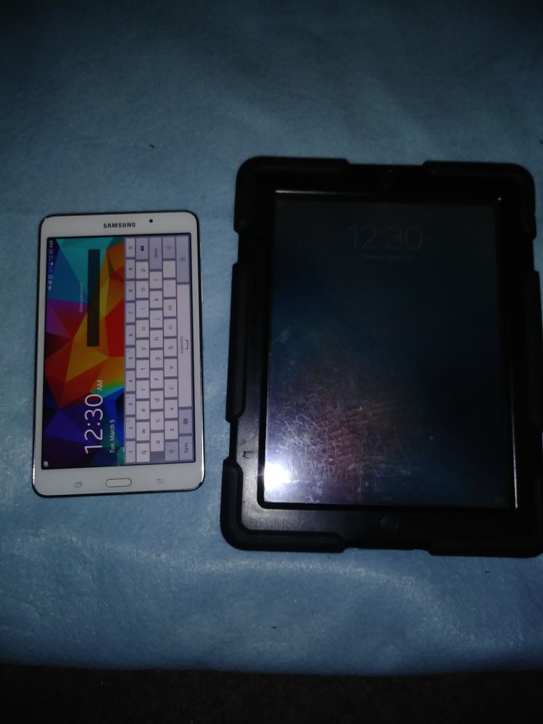 Samsung Galaxy Tab 4 and iPad 2 like new condition