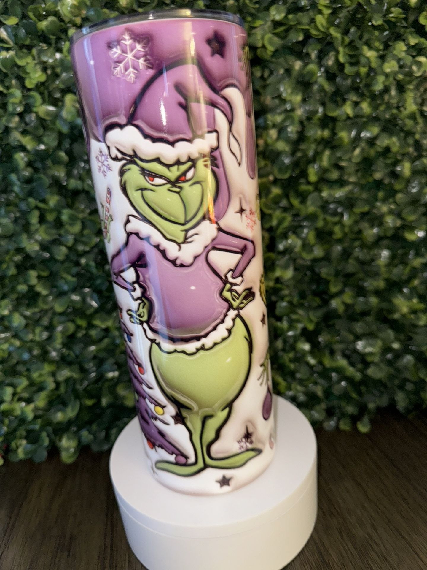 Grinch Tumbler Purple Color