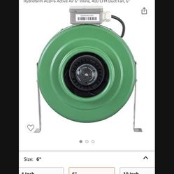 Hydro farm 6inch Intake Fan