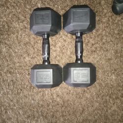 Dumbbells 2×25lbs. Brand New! $45. Price Is Firm!
