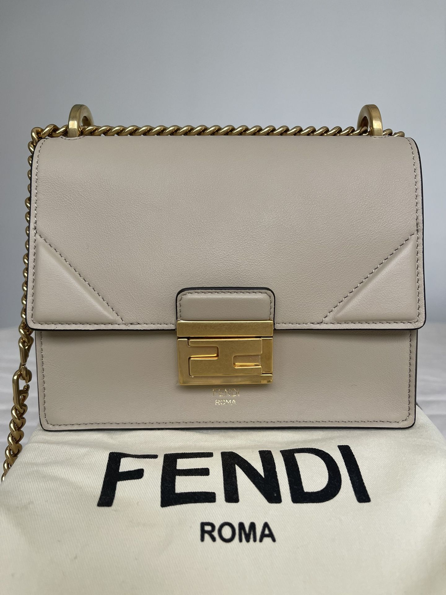 FENDI designer Small Kau U in beige calfskin leather bag. 100 %  authentic+receipt! Retails $2520 for Sale in Manhattan Beach, CA - OfferUp