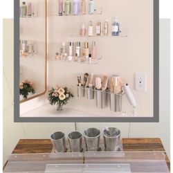 4 Tier Clear Multifunctional Acrylic Shelves/Storage, Makeup/Skincare/Perfume Organizer And