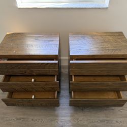 Reclaimed Nightstands with Brass Base