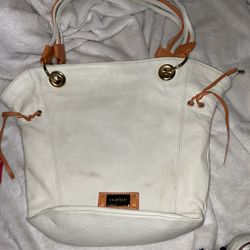 Ferchi White and Orange Women's Bag