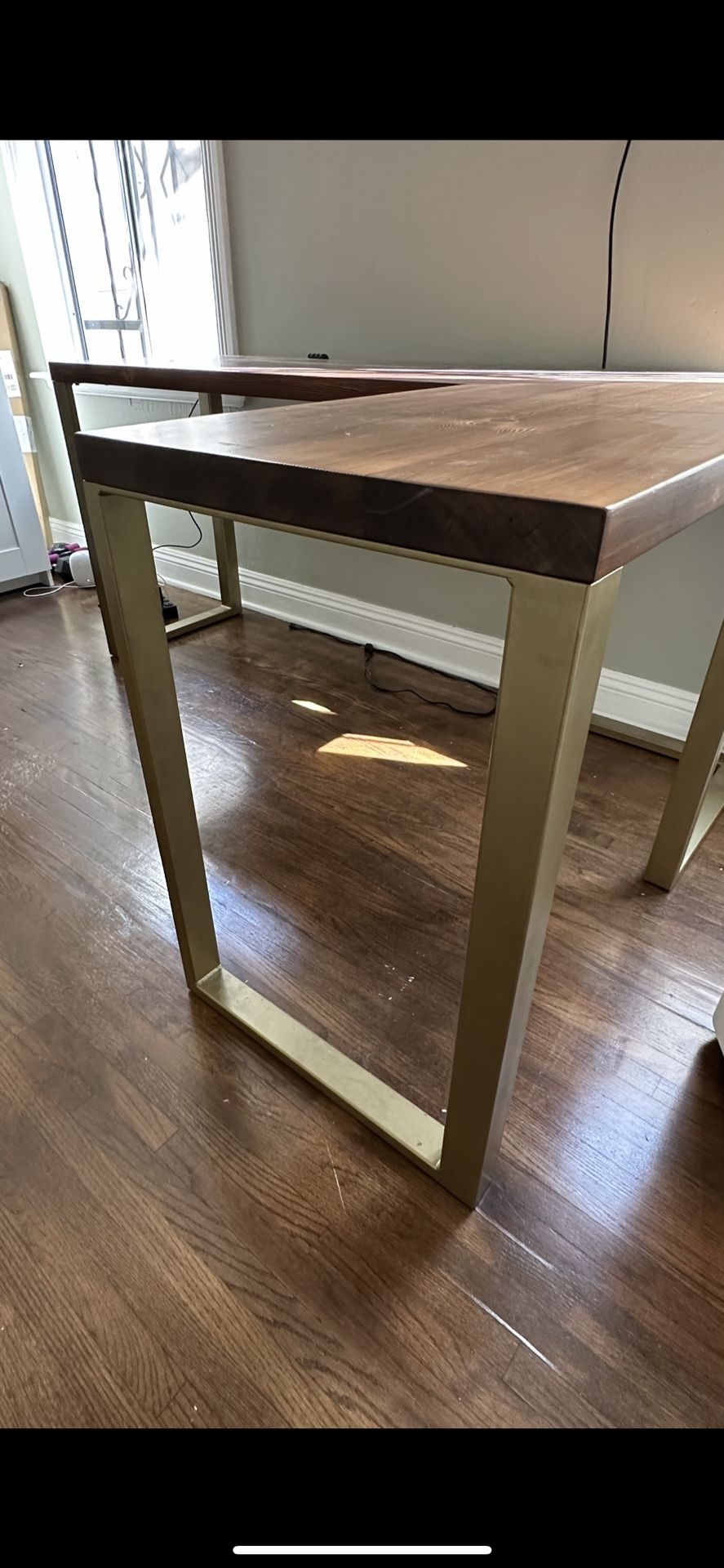 Wood And Steel Modern Work Desk