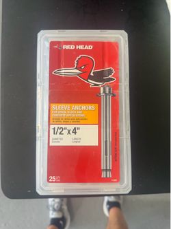 Red Head Sleeve Anchors 1/2” x 4”